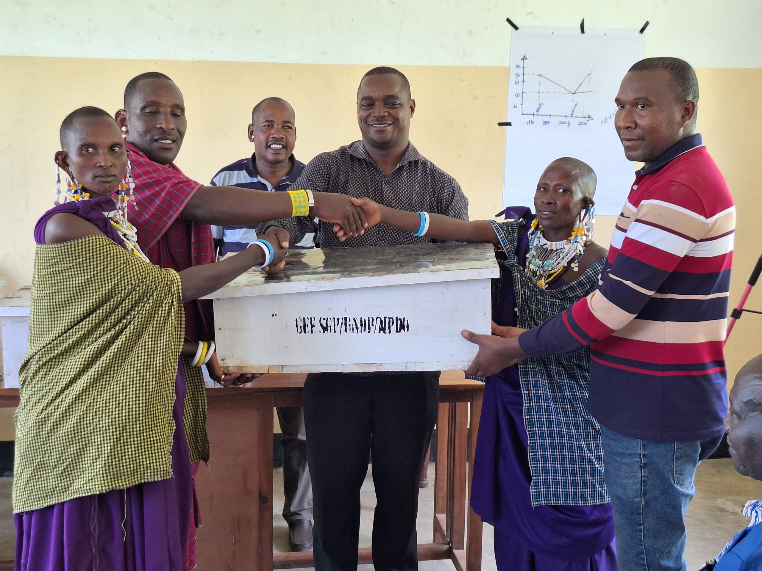 Maasai community working together